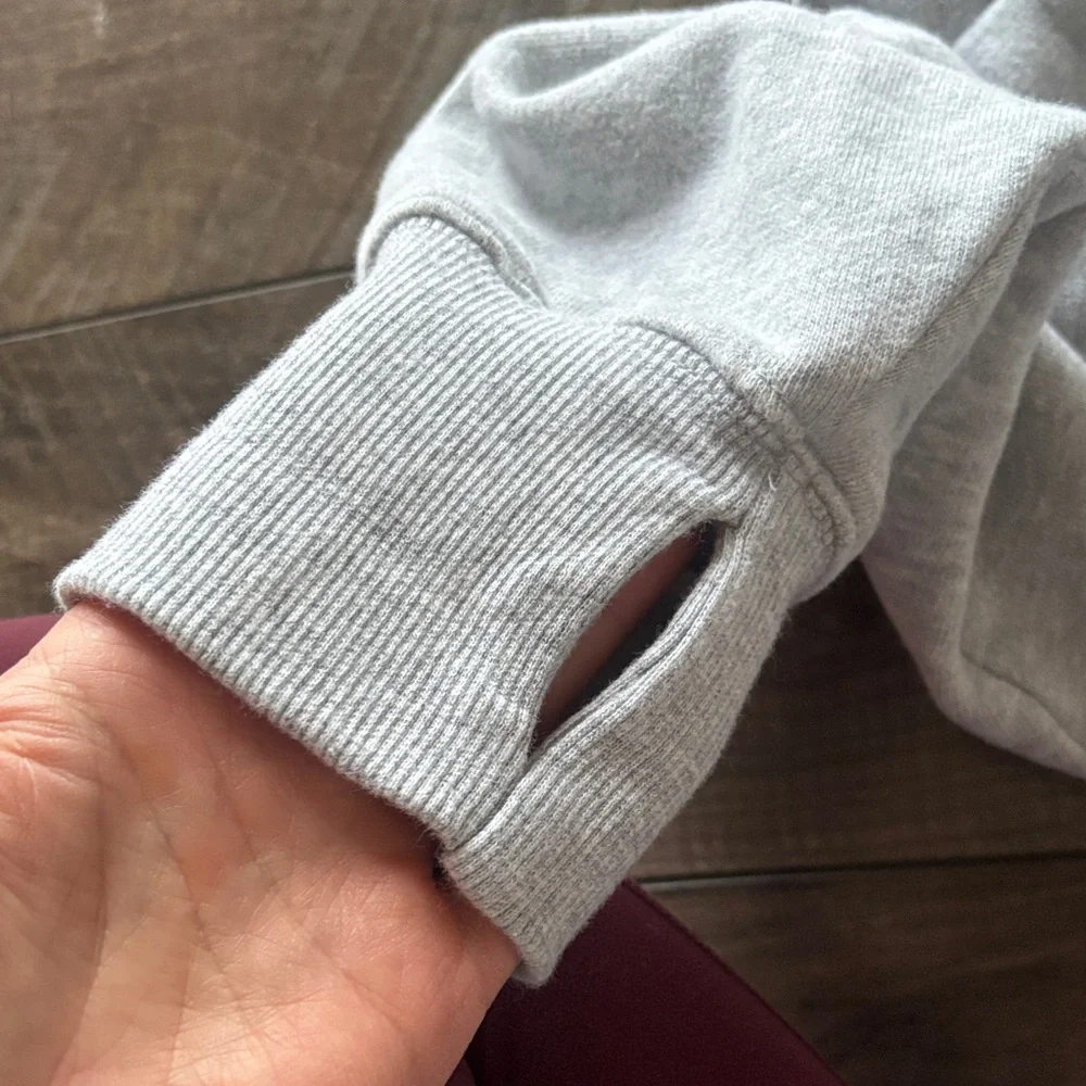 Gray Half-Zip Women's Sweatshirt - Picture 4 of 4